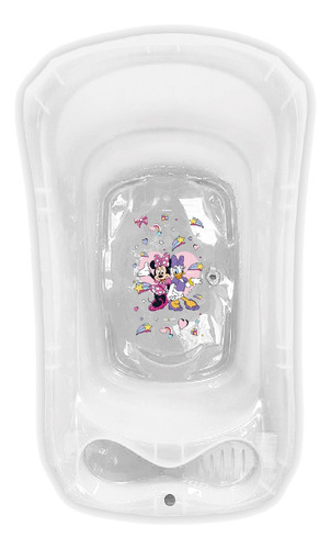 Bañera Plástica Con Tapón Bebé Minnie Disney