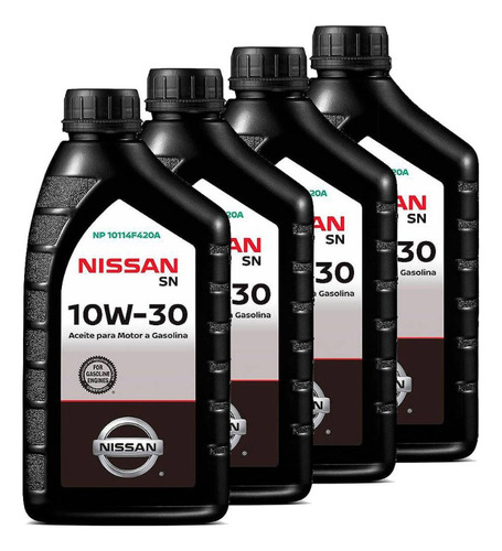 4 Litros Nissan 10w30 Motor Bencinero