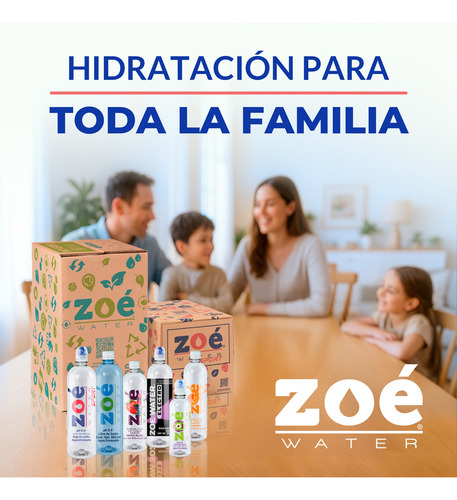 Agua Alcalina Zoé Water Sport, 900ml - Caja Con 12 Botellas