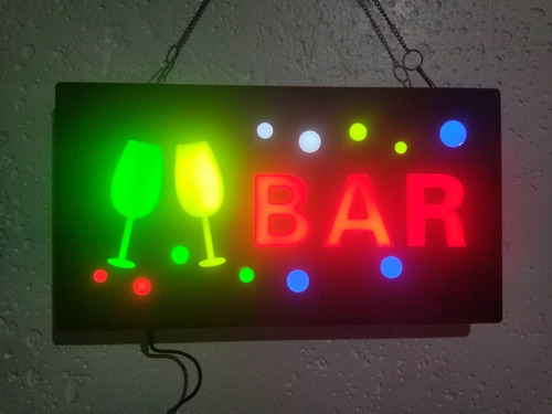 Letrero Led Bar Iluminado Con Efecto Intermitente