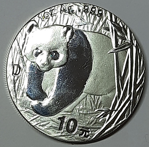 Moneda De Plata, Republica Popular China, 2001 De 10 Yuan.