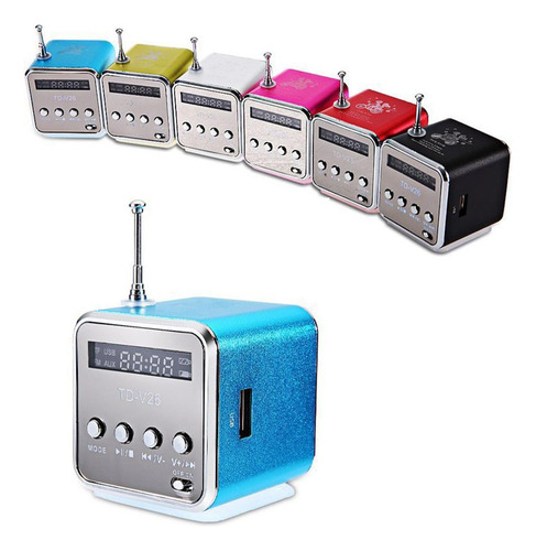 Mini Reproductor Mp3 Con Altavoz Bluetooth Portátil Td-v26,