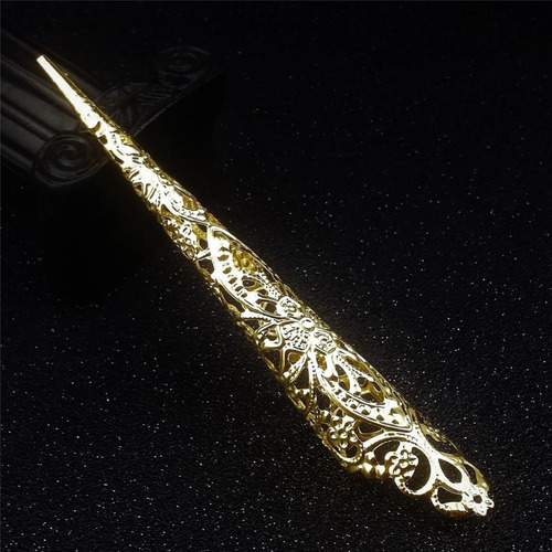 Imagen 2 de 12 de 2xchinese Antiguo Hueco Punk Antiguo Oro Garra Nudillo