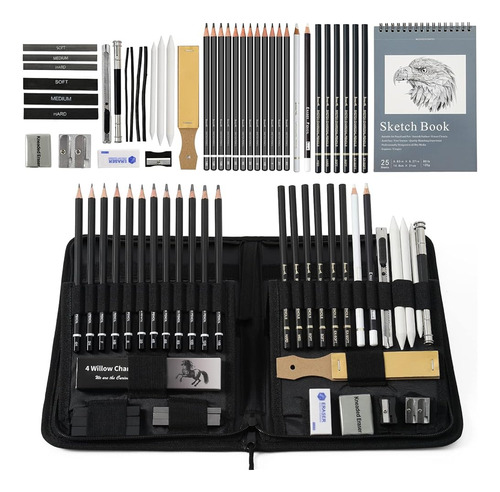 Brusarth 42 Pack Drawing Set Sketching Kit, Pro Art Sketch S