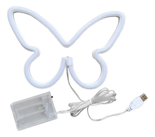 Letrero De Lámpara De Neón De Mariposa Luz De Noche Led A