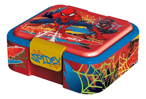 Lunchera Plastica Supreme Multi Compartimiento Stor Merienda Rojo Spiderman