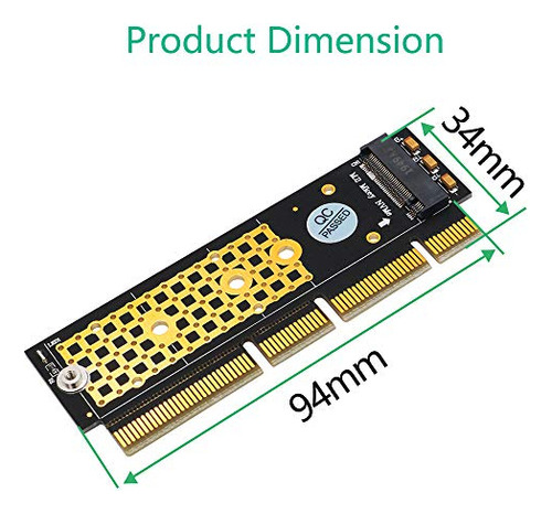 Adaptador M.2 Ngff Nvme Ssd A Pcie 3.0 X16/x8/x4 Con