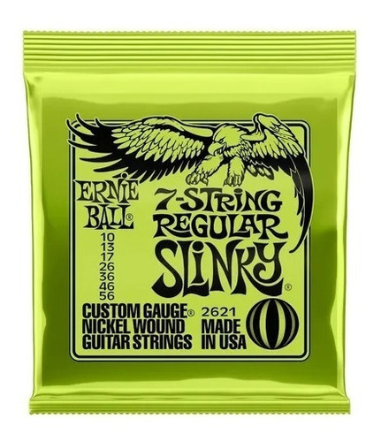 Encordado Ernie Ball 2621 Guitarra Eléc 7 Cuerdas + 2 Picks