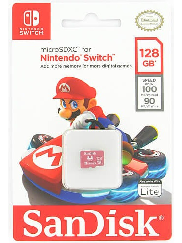 Tarjeta de memoria microSDXC Sandisk de 128 GB para Nintendo Switch