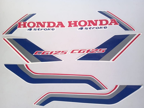 Jogo De Faixas Honda Cg 125 1988 Branco Lbm