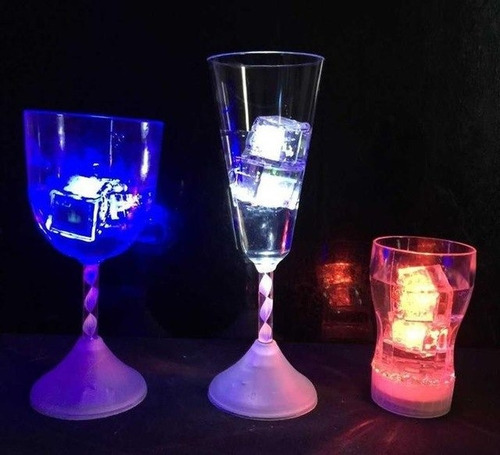 550 Cubos Hielos Luz Led Sumergibles Cambio Color Automático