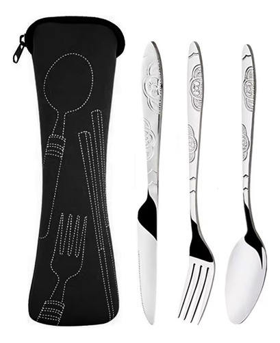 Funda Para Cubiertos Lunch Bolsa Guardar Cubiertos Tenedor