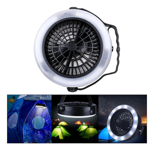 Ventilador De Tienda Con Luz De Senderismo Linterna Para