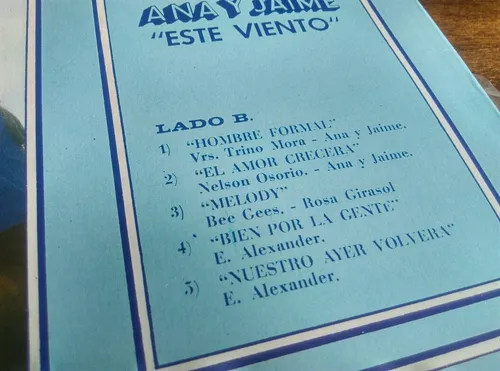 Vinilo Ana Y Jaime -este Viento. Ljp (Usado)