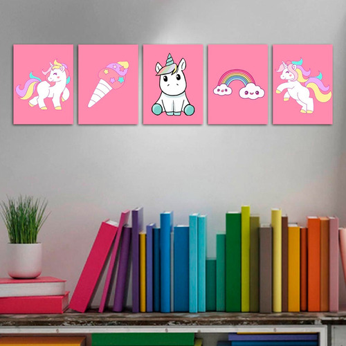 Cuadros Polípticos Infantiles Unicornios