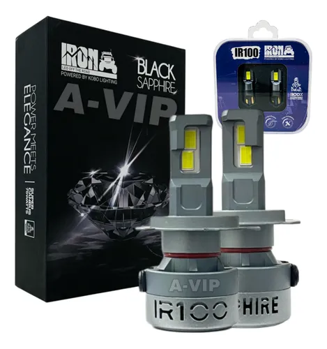 Cree Led Ir100 Black Sapphire 75w H4 + T10 Iron Led Ir100