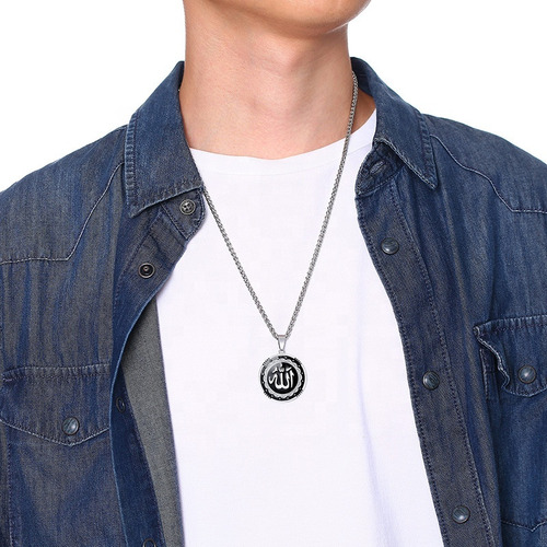 Collar Con Colgante De Acero Inoxidable Para Hombre, Titanio