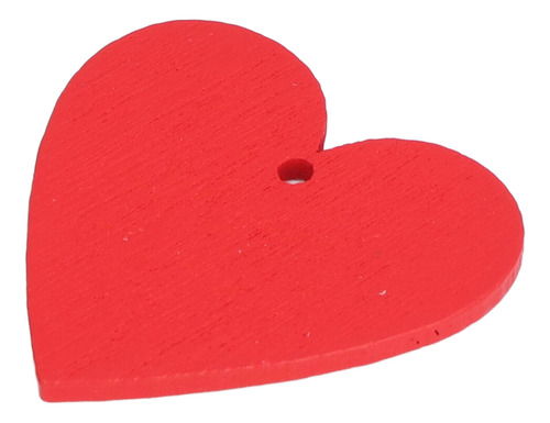 100 Unidades De Corazones De Madera En Blanco, Brillantes, D