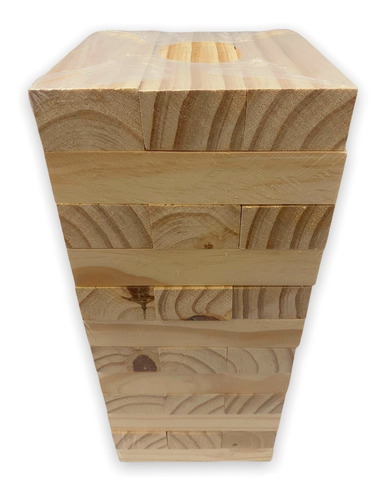 Imagen 3 de 7 de Jenga Gigante 36 Piezas De Pino Sellado Termocontraíble