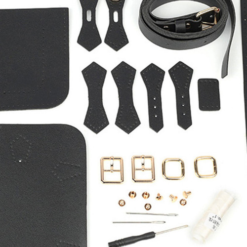 Kit De Fabricación De Bolsos De Cuero Precortados Negro