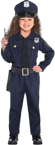 Toddl Amscan 848443 Girls Classic Police Officer Costume 