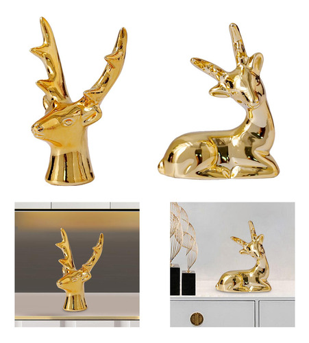 Figuras De Renos Estatuas De Ciervos Electrochapadas Para El