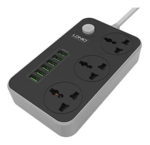 Zapatilla 220v Universal + 6 Puertos Usb Ldnio Sc3604