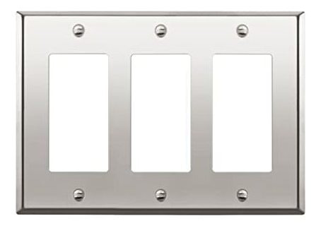 Placa Pared Metal Decorador Enerlites 3-gang