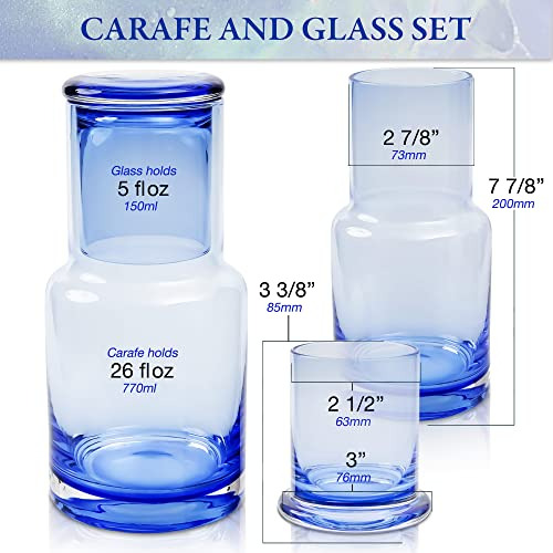 Juego De Jarra Y Cristal Junto A La Cama, Jarra De Cristal A