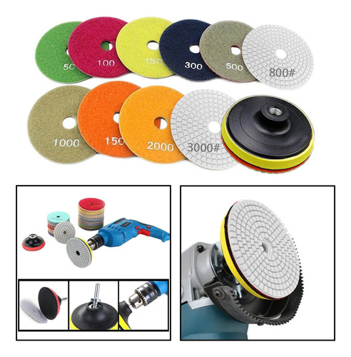 Discos Abrasivos De 10 Piezas, Almohadillas De 4 Pulgadas