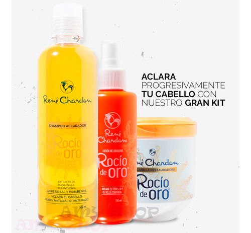 Kit Rocío De Oro Aclarante - mL a $60