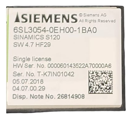 Siemens 6sl3054-0eh00-1ba0 Sinamics S120