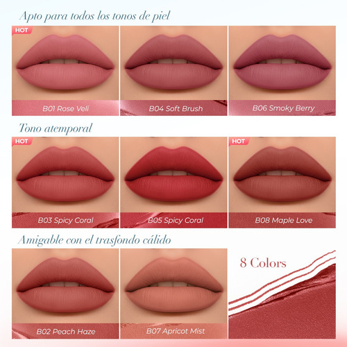 Sace Lady Delineador De Labios 2 En 1 Mate Suave Y Duradero 06 Smoky Berry