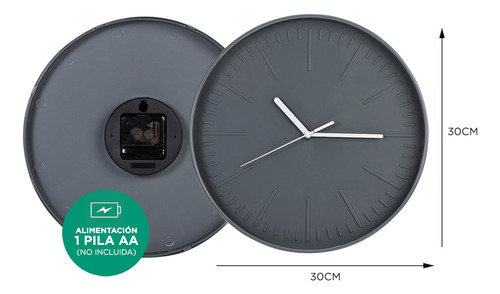 Reloj De Pared Minimalista Gadnic Silencioso 30 Cm Grande