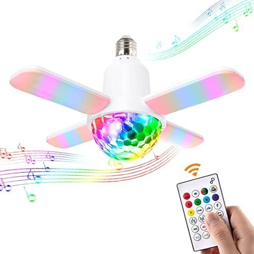 Ampolleta Led Bluetooth Plegable  Bombilla Altavoz Audio