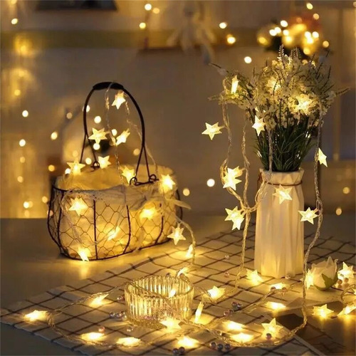 Cadena De Luces Con Forma De Estrella De Cinco Puntas, 6 M,