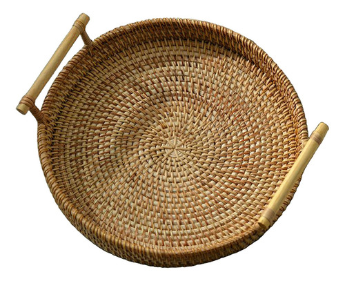 Bandeja De Separación Redonda Los 28x4cm Los 28x4cm Natural