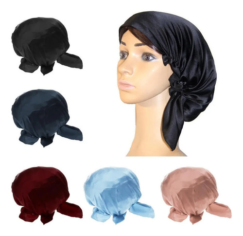 /gorro De Noche De Seda Elástico Para Dormir - 100% Seda