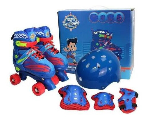 Imagem 9 de 9 de Patins Roller Quad Infantil 4 Rodas + Kit De Proteção