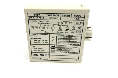 New Telco Pa-11-b-301t Sensor Amplifier, 115vac, 11 Pole Bbt