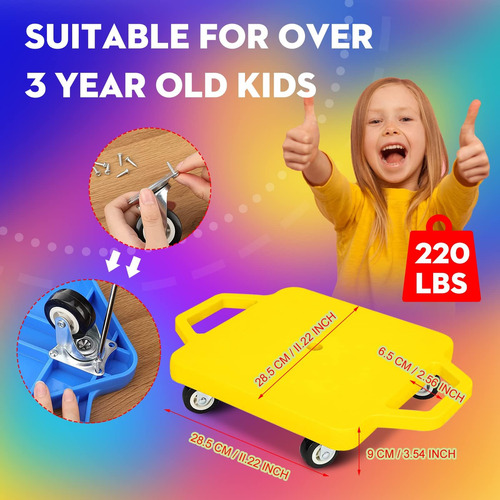4 Piezas Tablero De Scooter Deportivo Con Asas Tablero De Sc