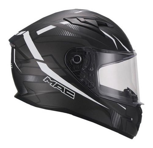 Imagen 3 de 8 de Casco Moto Integral Mac Speed Riot Negro Oficial Devotobikes