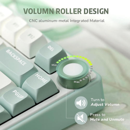 Teclado Mecánico Rkr75 75% Rgb Volume Control Pc Y Ps5 Skycyan / Brown Switch Español España
