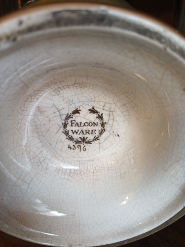 Antiguo Jarrón Ingles Falcón Ware, Escena Árabe (Usado)