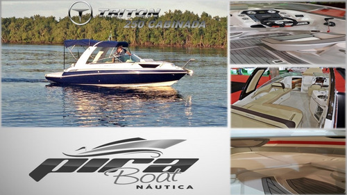 Imagem 1 de 14 de Lancha Triton 25 Pés Cabinada - Ñ Fs230 Focker255 Nx Ventura