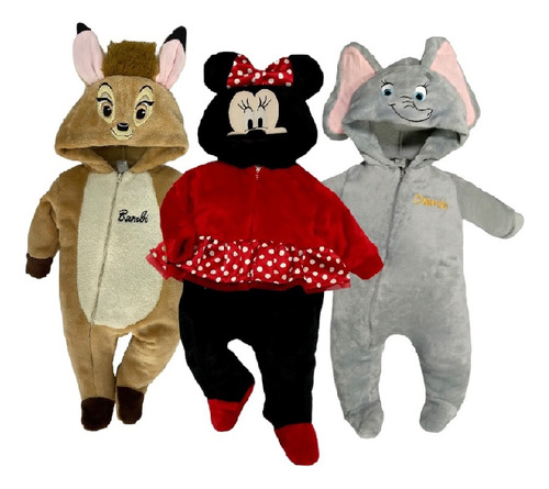 Kit 3 Mamelucos Disney Dumbo, Minnie, Bambi A Precio De 2