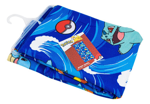 Toalla De Baño Infantil De Tu Personaje Favorito Azul Pokemon 98752
