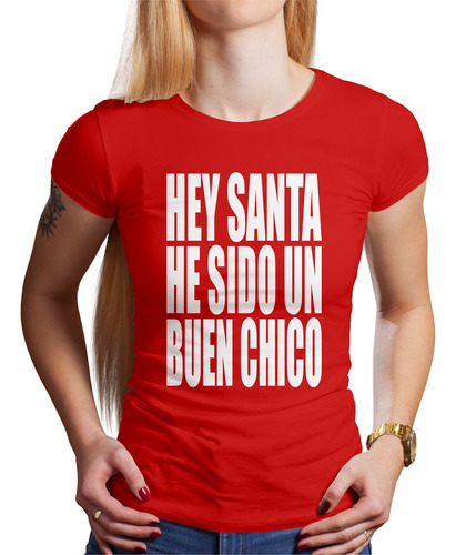 Polo Dama Hey Santa He Sido Bueno (d1110 Boleto.store)