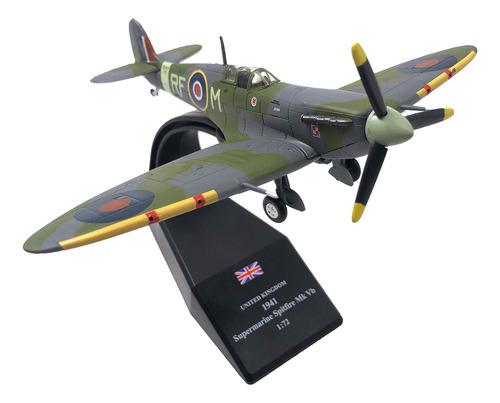 1:72 Diecast Caza Spitfire De La Fuerza Aérea Británica