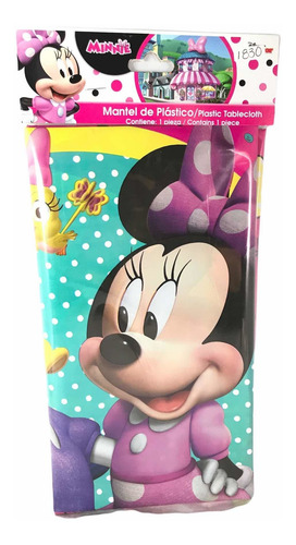Minnie Mouse Rosa Fiesta P 16 Platos Vasos Serv Mantel Gm6